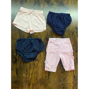 4 pcs babygirl bottoms  Size vary but they all fit around 3-6 months